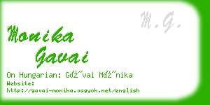 monika gavai business card